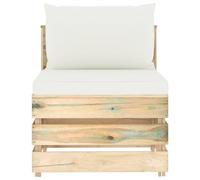 vidaXL Canapé central modulaire avec coussin vert Bois imprégné
