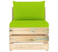 vidaXL Canapé central modulaire avec coussin vert Bois imprégné