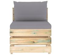 vidaXL Canapé central modulaire avec coussin vert Bois imprégné