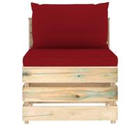 vidaXL Canapé central modulaire avec coussin vert Bois imprégné