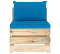 vidaXL Canapé central modulaire avec coussin vert Bois imprégné