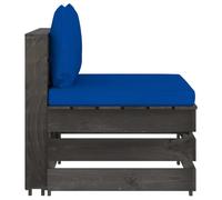 vidaXL Canapé central modulaire avec coussins Gris Bois imprégné