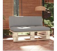 vidaXL Canapé central d'extérieur Palettes en bois de pin imprégné