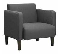 vidaXL Canapé-Chaise accoudoirs Gris foncé 54 cm Tissu Velours côtelé
