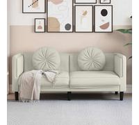 Canape droit vidaxl 2 places en velours beige 77 x 173.5 x 70 cm Multicolore G