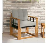 vidaXL Canapé d’extérieur Bois d'Acacia Massif Gris Naturel et Clair 3436303