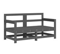 vidaXL Canapé d'angle de jardin 2 pcs. Gris Pin massif