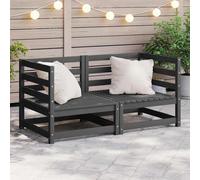 vidaXL Canapé d'angle de jardin 2 pièces Pin massif Gris