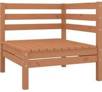 vidaXL Canapé d'angle de jardin 2 pcs. Marron miel Pin massif