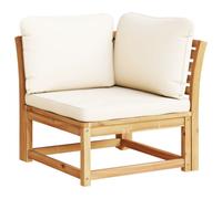 vidaXL Canapé d'angle de jardin avec coussins 73x73x65 cm bois massif acacia