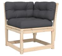 vidaXL Canapé d'angle de jardin avec coussins 73x73x78 cm pin massif