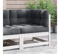 Tuinhoekbank met antracietkleurige kussens massief grenenhout805716