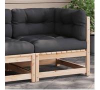 vidaXL Canapé d'Angle de Jardin avec Coussins, Siège avec Dossier, Meuble de Terrasse Patio Arrière-cour Extérieur, Bois de 838061