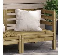 vidaXL Canapé d'angle de jardin - Bois de pin imprégné