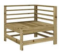 vidaXL Canapé d'angle de jardin Bois de pin imprégné