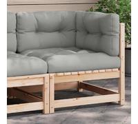 vidaXL Canapé d'angle de jardin avec coussins pin massif