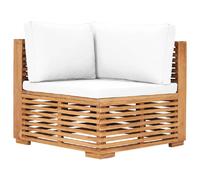 VIDAXL Canapé d'angle de jardin - Crème