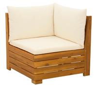 vidaXL Canapé d'angle de jardin en bois massif d'acacia, marron