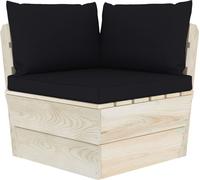 vidaXL Canapé d'angle de jardin en palette avec coussin Bois d'épicéa imprégné