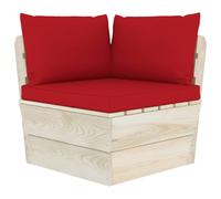 vidaXL Canapé d'angle de jardin en palette avec coussin Bois d'épicéa imprégné