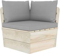 vidaXL Canapé d'angle de jardin en palette avec coussin Bois d'épicéa imprégné