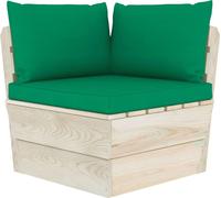 vidaXL Canapé d'angle de jardin en palette avec coussin Bois d'épicéa imprégné