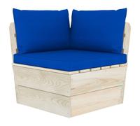 vidaXL Canapé d'angle de jardin en palette avec coussin Bois d'épicéa imprégné