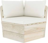 vidaXL Canapé d'angle de jardin en palette avec coussin Bois d'épicéa imprégné