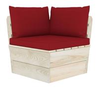 vidaXL Canapé d'angle de jardin en palette avec coussin Bois d'épicéa imprégné