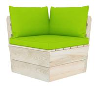 vidaXL Canapé d'angle de jardin en palette avec coussin Bois d'épicéa imprégné