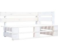 vidaXL Canapé d'angle d'extérieur palettes pin imprégné blanc