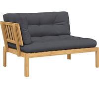 vidaXL Canapé d'angle de jardin en palettes avec coussins en bois massif d'acacia