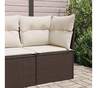 vidaXL Canapé d'angle de jardin - Marron