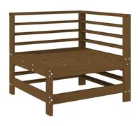 vidaXL Canapé d'angle de jardin Marron miel en pin massif