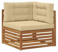 vidaXL Canapé d'angle d'extérieur en bois massif d'acacia naturel