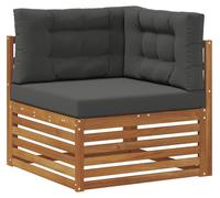 vidaXL Canapé d'angle d'extérieur en bois massif d'acacia naturel