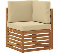 vidaXL Canapé d'angle d'extérieur en bois massif d'acacia naturel
