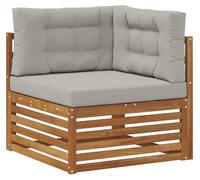vidaXL Canapé d'angle d'extérieur en bois massif d'acacia naturel
