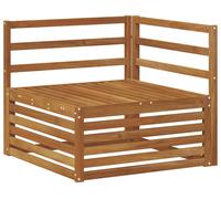 vidaXL Canapé d'angle d'extérieur en bois massif d'acacia naturel 83 x 83 x 73 cm