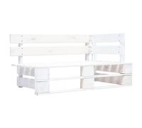vidaXL Canapé d'angle d'extérieur palettes pin imprégné blanc