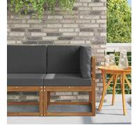 Canapé d'angle d'extérieur vidaXL en bois massif d'acacia