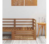 vidaXL Canapé d'angle d'extérieur en bois massif d'acacia naturel 83 x 83 x 73 cm