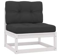vidaXL Canapé d'angle jardin - Anthracite