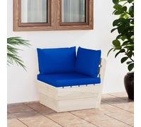 vidaXL Canapé d'angle palette avec coussins Épicéa imprégné
