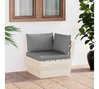vidaXL Canapé d'angle palette de jardin - Épicéa imprégné