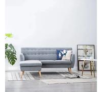 vidaXL Canapé d'angle revêtement en tissu 171,5x138x81,5 cm gris clair