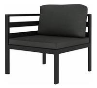 vidaXL Canapé d'angle modulaire 1 pièce avec coussin Aluminium Anthracite