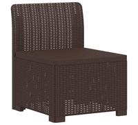 vidaXL Canapé de jardin pour 1 personne, imitation rotin, plastique PP, couleur marron