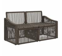 Vidaxl Canapé De Jardin 2-Nombre De Places Gris Polyrotin