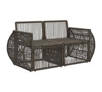 Vidaxl Canapé De Jardin 2-Nombre De Places Gris Polyrotin